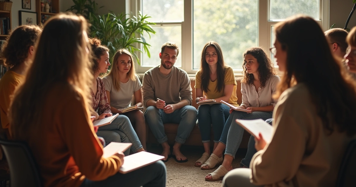 Grupo de pessoas refletindo juntas sobre impacto consciente 