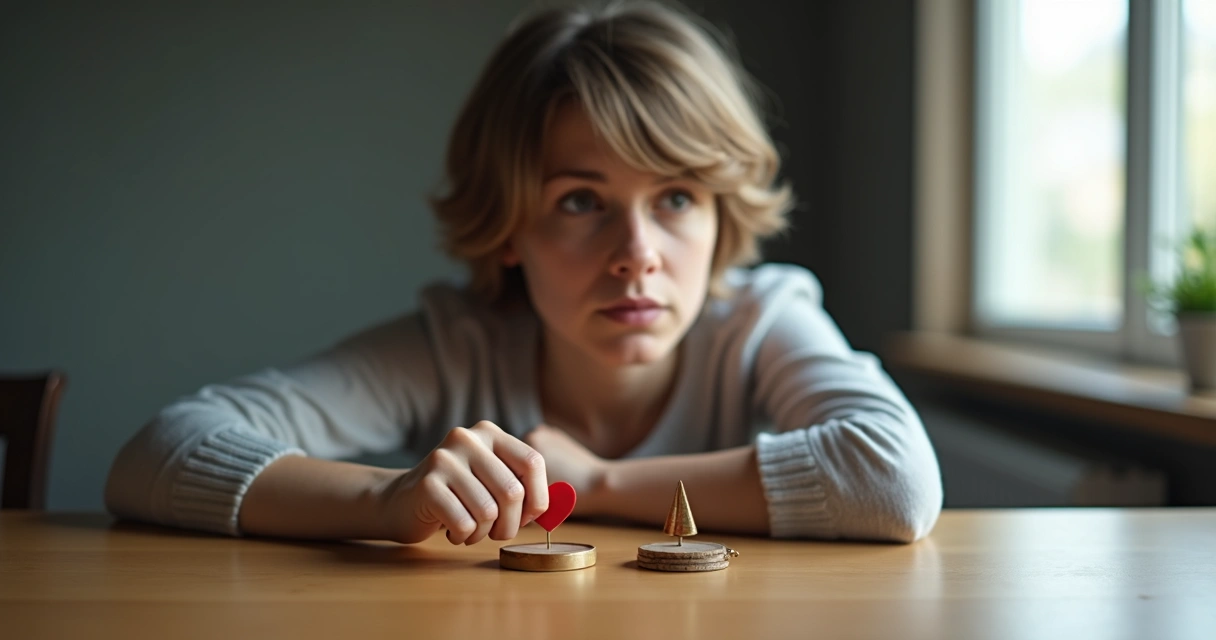 Pessoa refletindo diante de opções, representando tomada de decisão