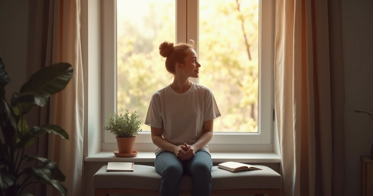 Pessoa sentada refletindo após uma conversa intensa 
