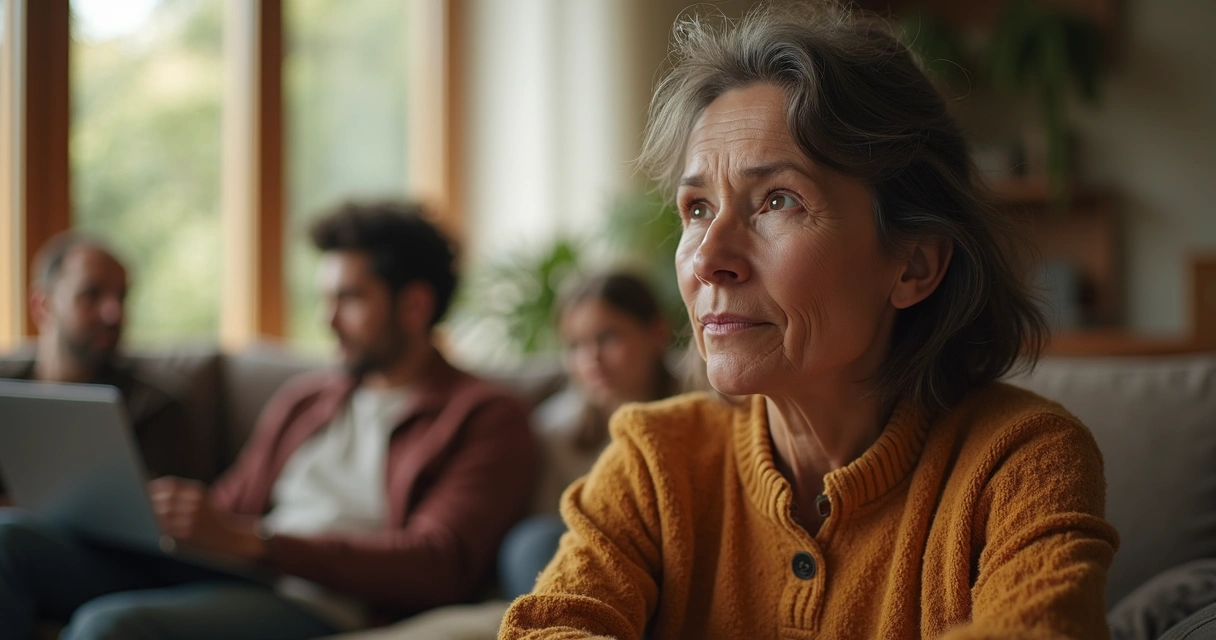 Persona en una sala reflexionando sobre su impacto en un grupo 
