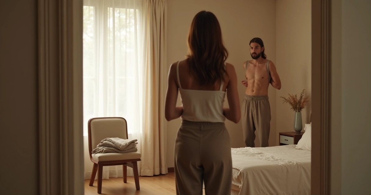 Pessoa observando o próprio reflexo com expressão pensativa