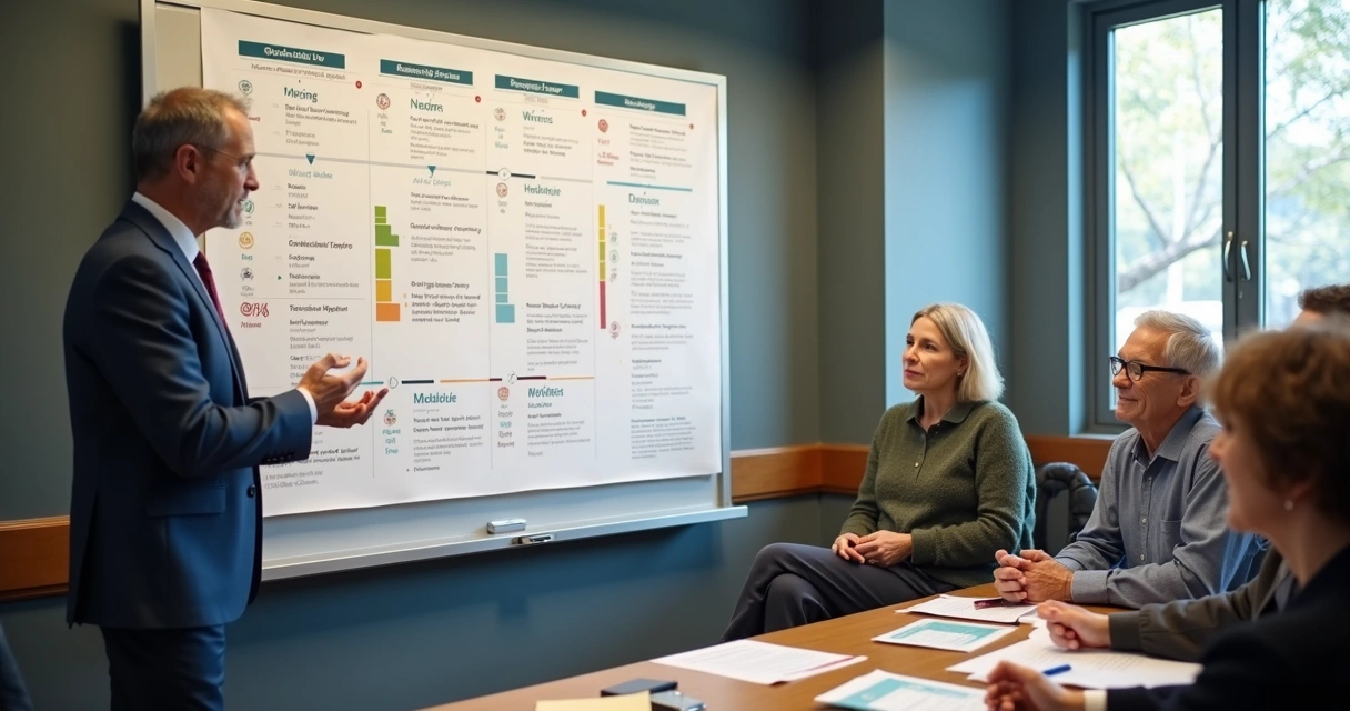 Painel explicando as mudanças da Reforma da Previdência 