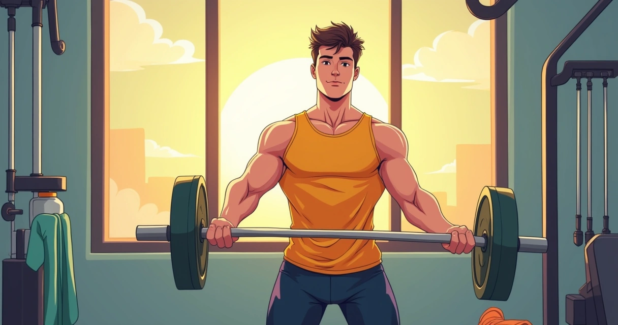 Homem usando regata masculina na academia durante o verão 