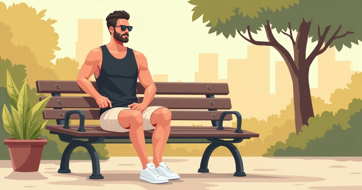 Look com regata masculina e tênis casual confortável
