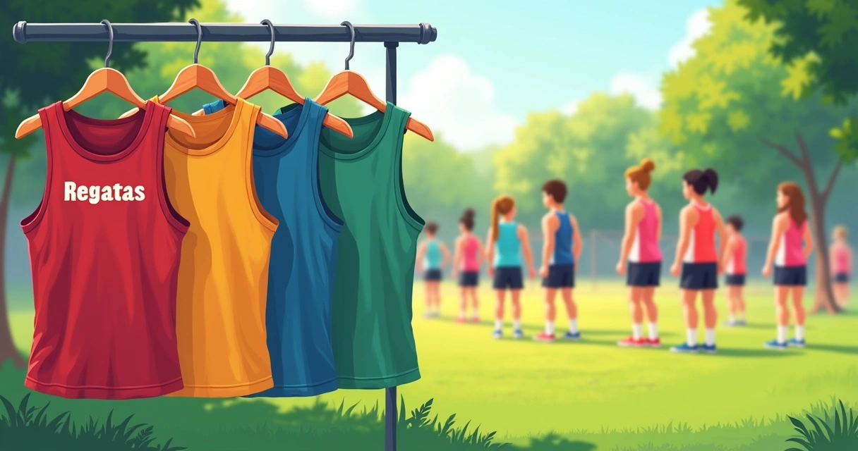 Regatas esportivas personalizadas expostas em evento ao ar livre