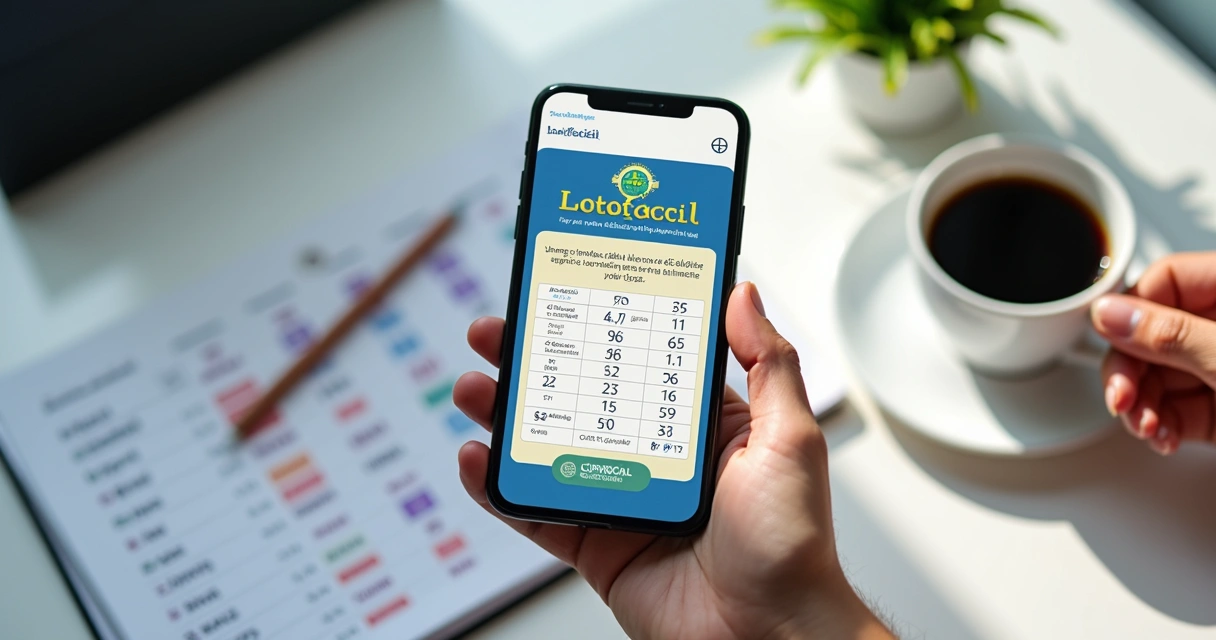 Tela de celular mostrando aposta registrada na Lotofácil 