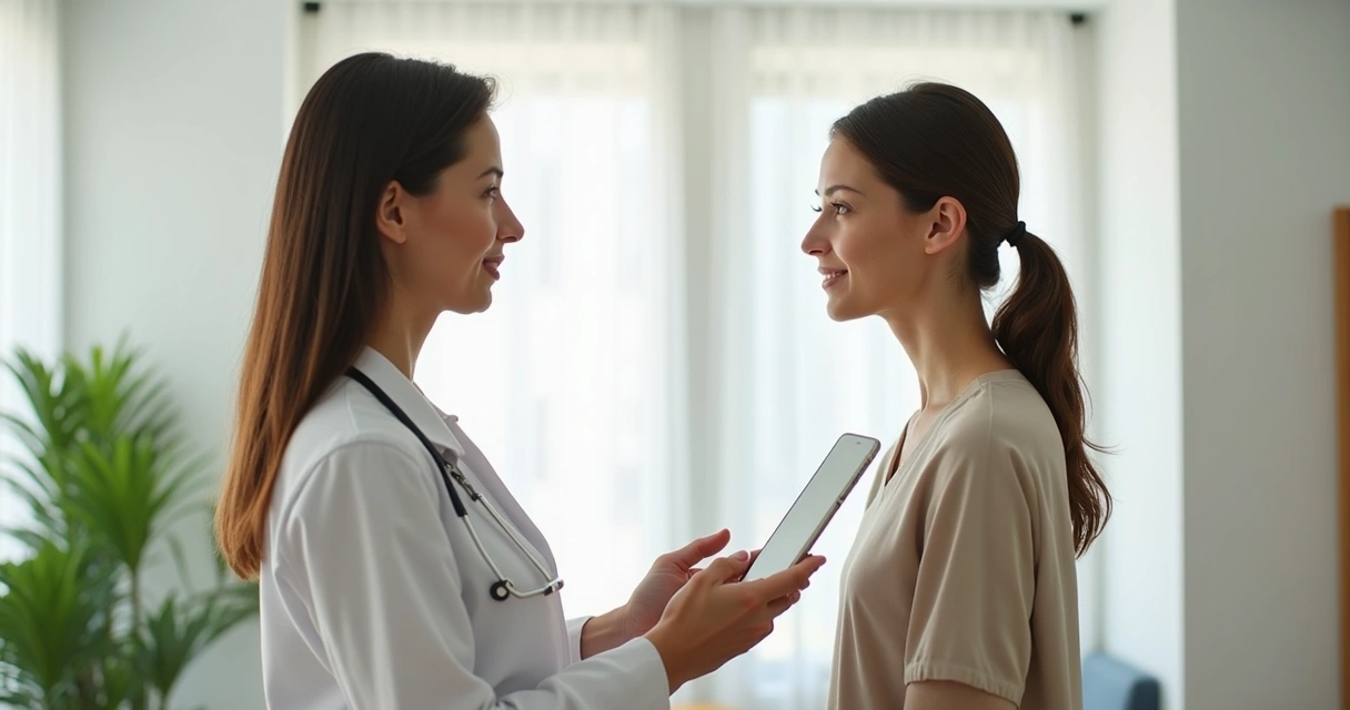 Nutricionista tirando foto de paciente para evolução antropométrica 