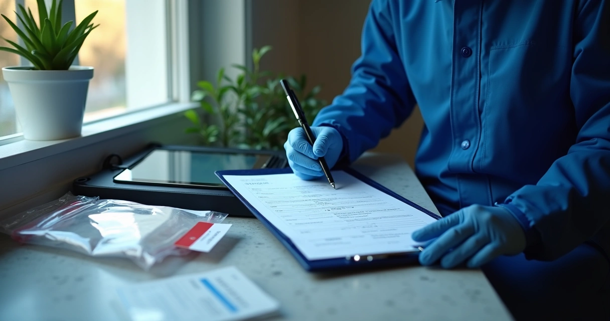 Registro de atividade pericial na cena 