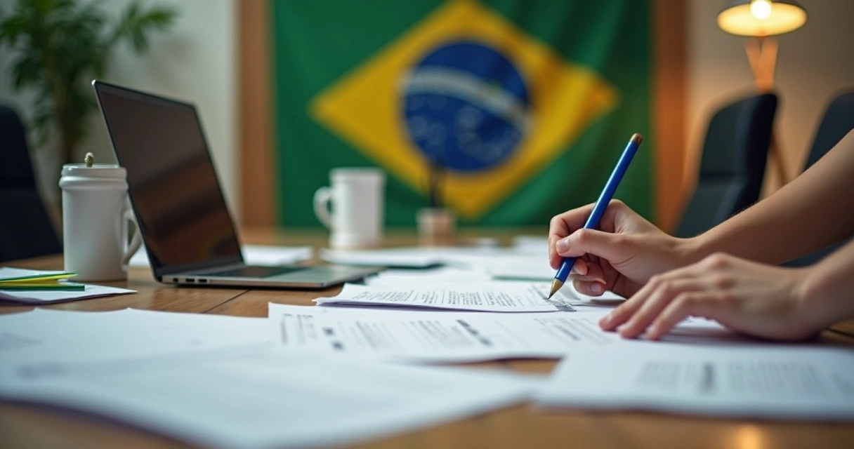 Documentos para registro de candidatura a deputado em mesa organizada 