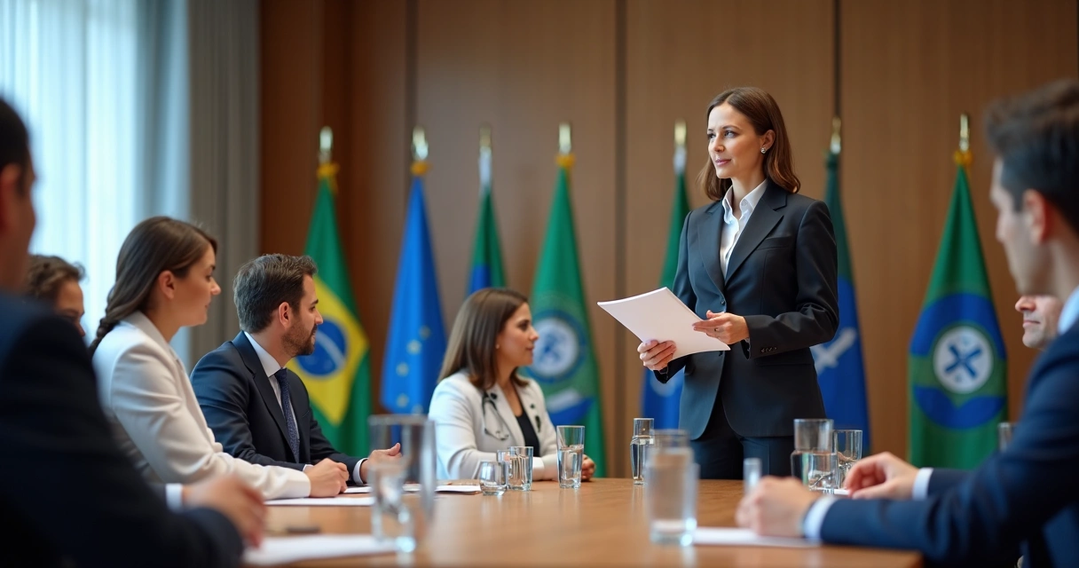 Médica recebendo certificado em mesa de reunião no Conselho Regional de Medicina, documentos e pessoas formalmente vestidas presentes 