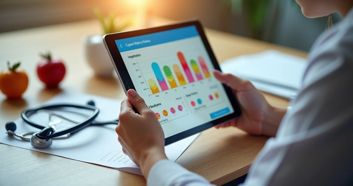 Registro digital de dados da dieta de criança por nutricionista 