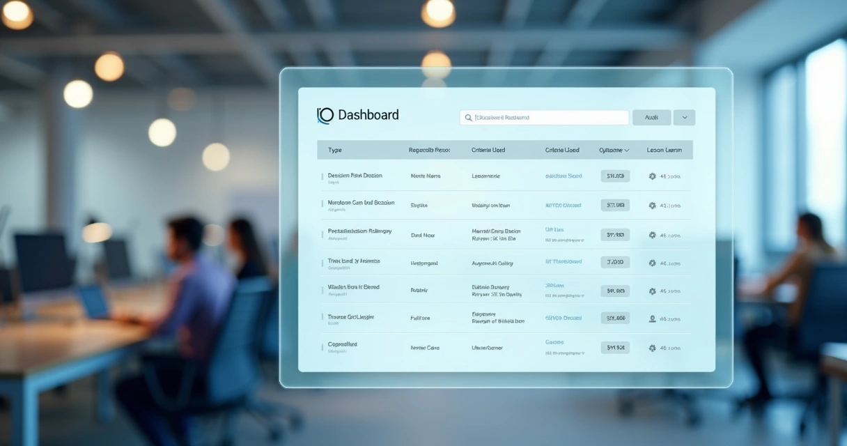 Tabela simplificada mostrando registro de decisões em diferentes níveis na PME 