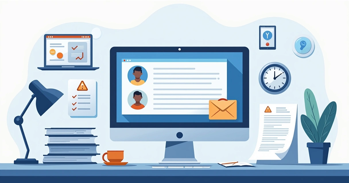 Registro laboral y documentos disciplinarios en escritorio digital 