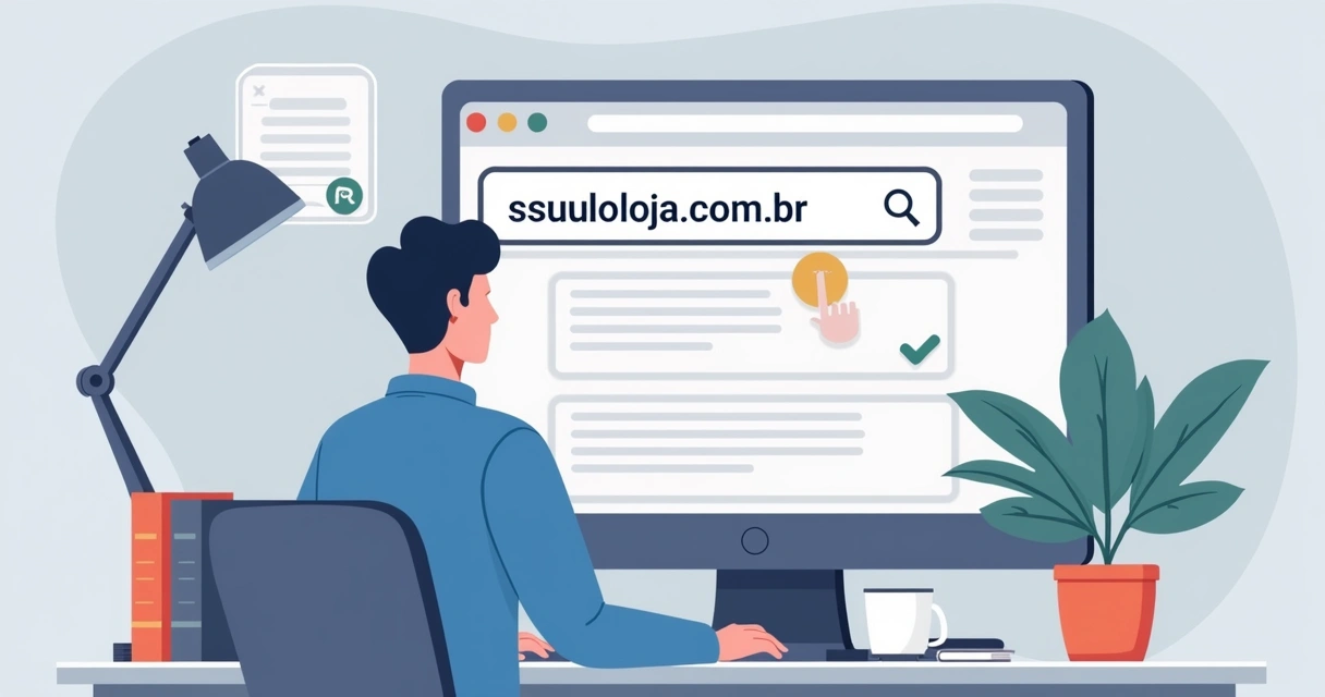 Busca e registro de domínio para loja virtual 