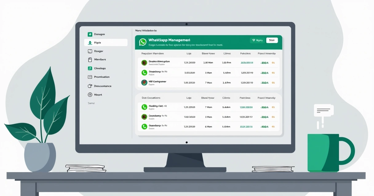 Painel com registros de interações de cobrança com clientes no WhatsApp 