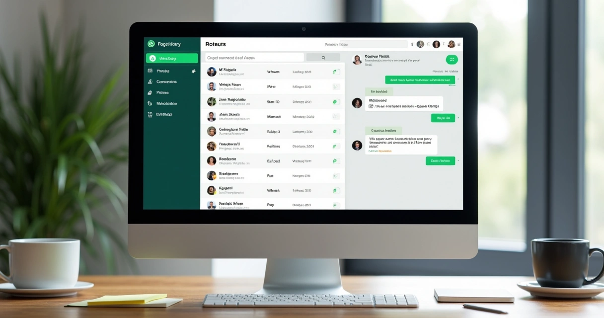 Tela de plataforma exibindo histórico de conversas em lista 