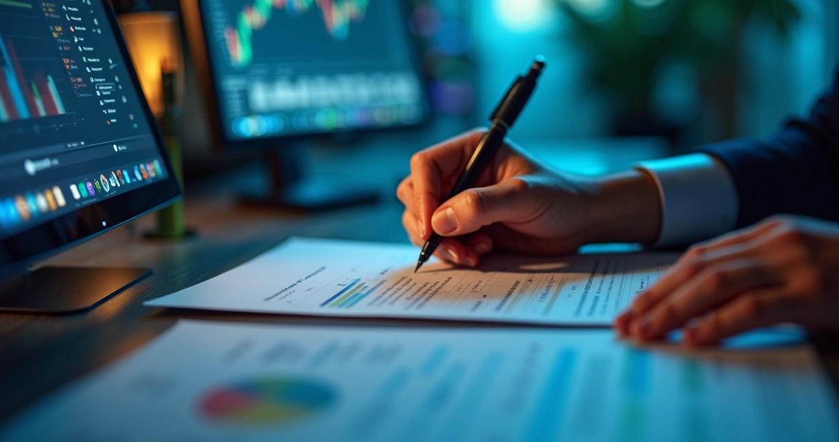 Computador exibindo registro de ponto com alertas de inconsistência, gerente de RH analisando dados em escritório moderno 