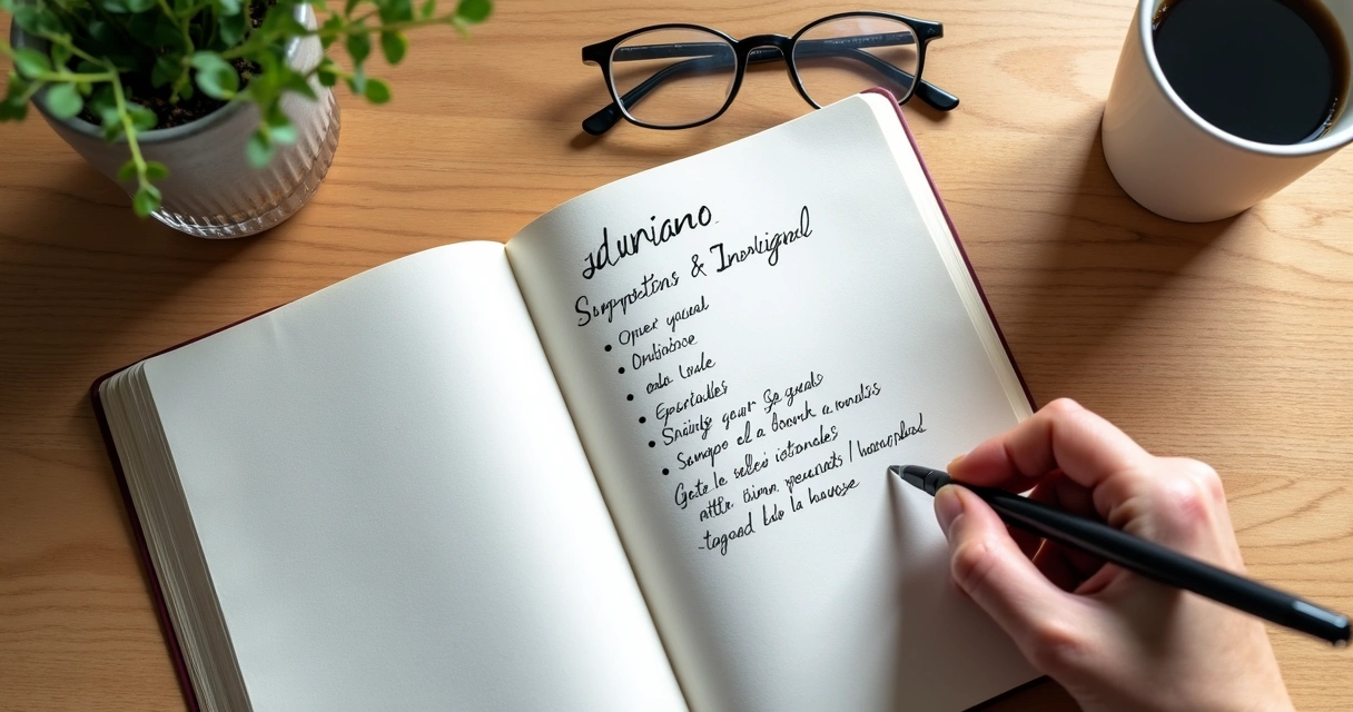 Cuaderno con registro de síntomas y emociones 