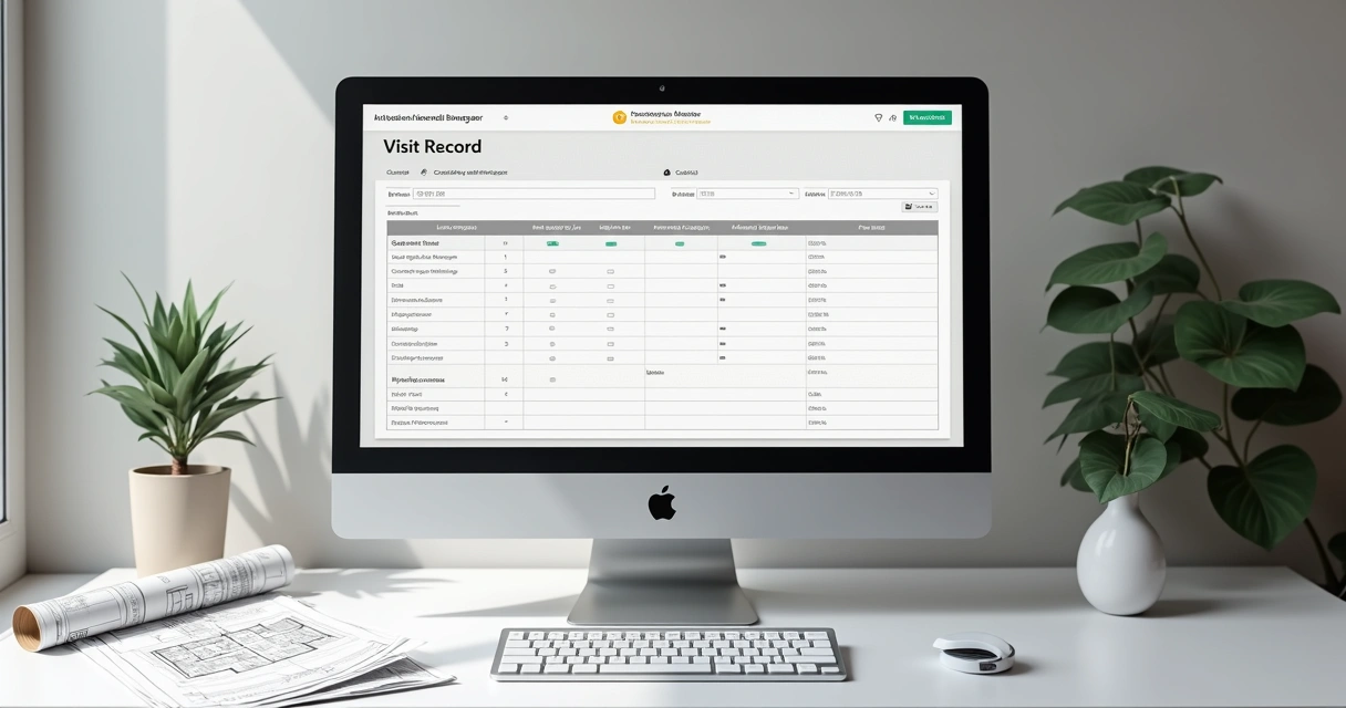 Tela de registro de visita de síndico mostrando fotos e anotações do condomínio 