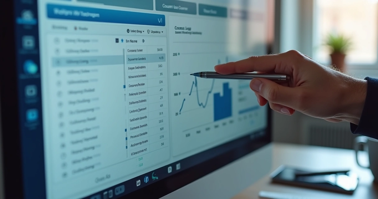 Tela com registros de acesso e avaliação de curso online