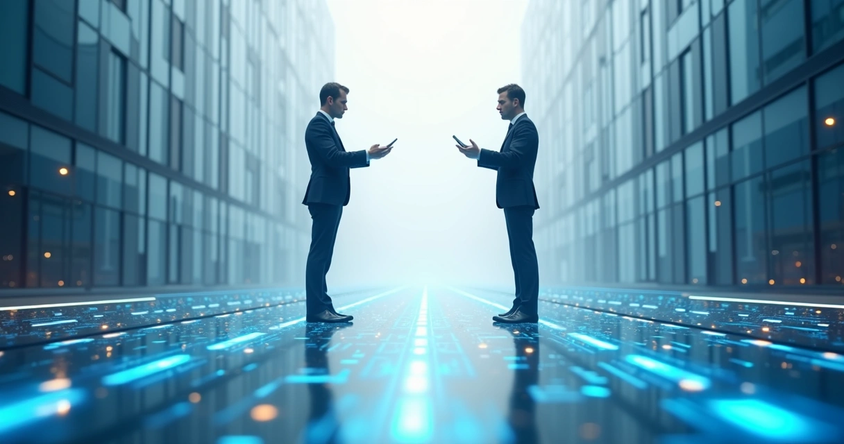 Representação visual da relação transparente entre empresas e órgãos fiscais 