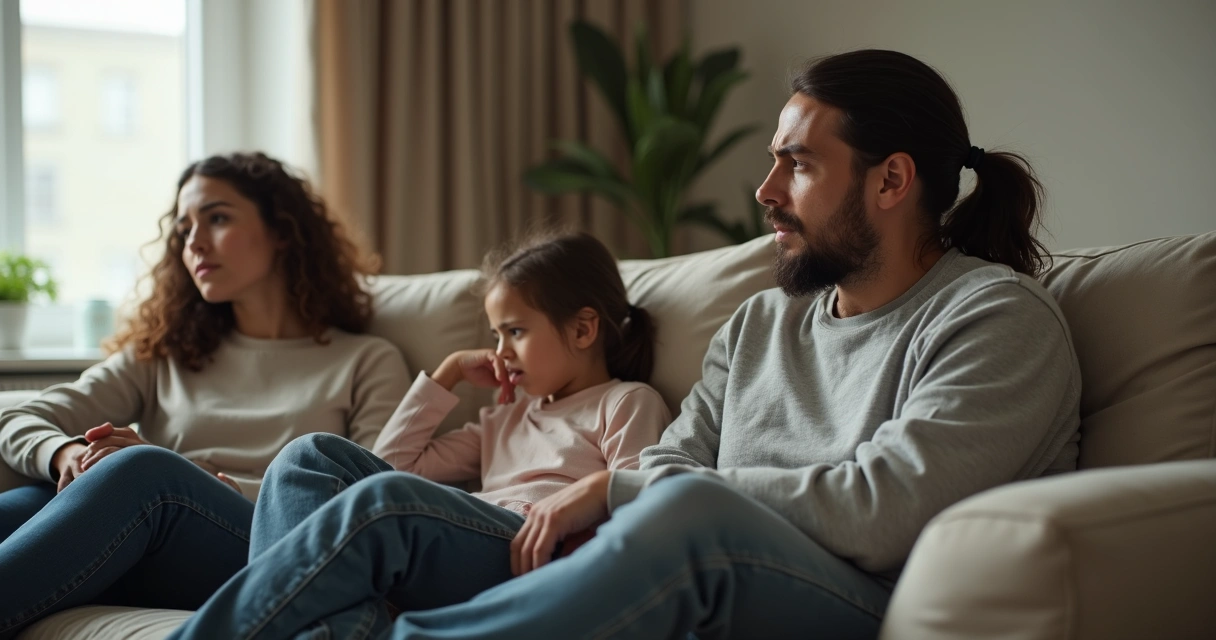 Cena familiar com clima de desconforto após comentário