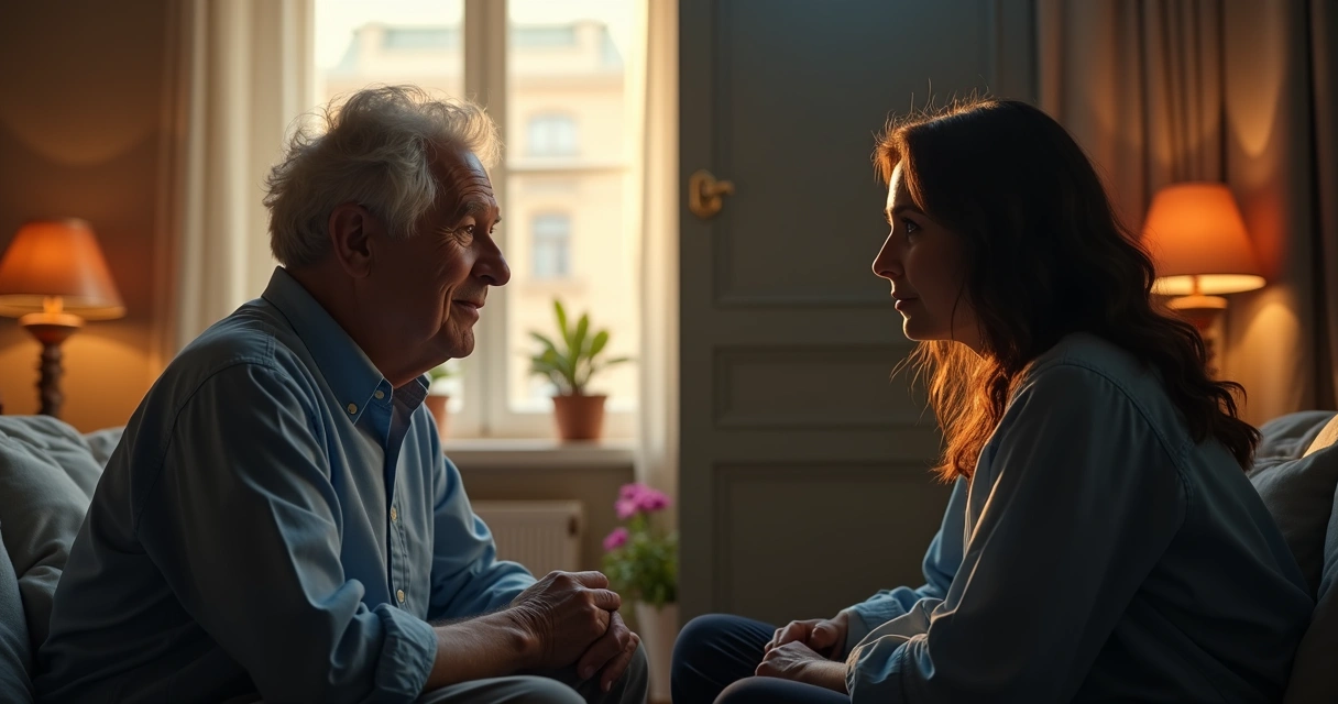 Comparación visual entre una pareja madura y una pareja en conflicto