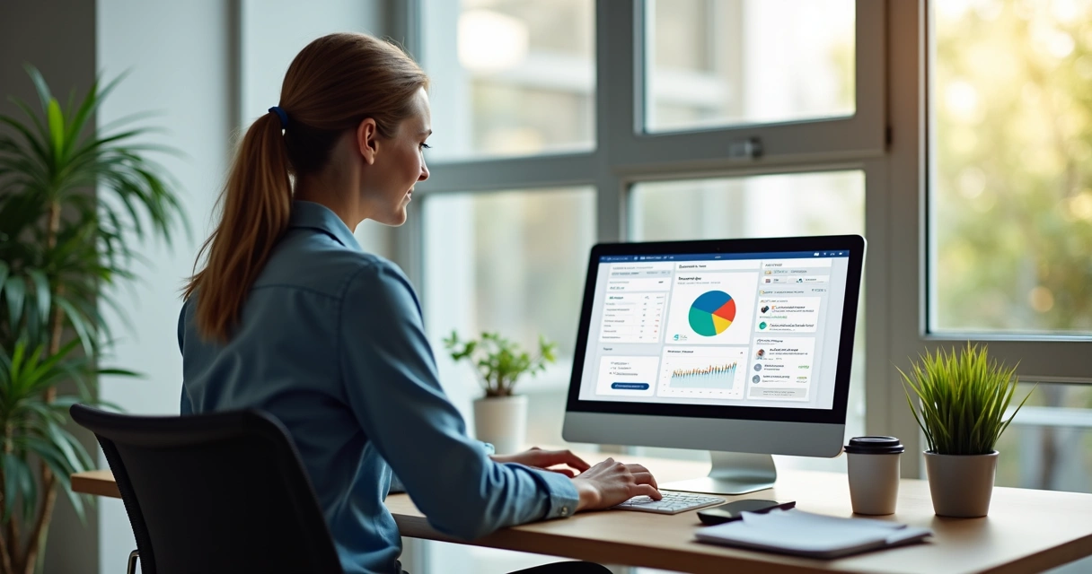 Empresário recebendo suporte online do contador 