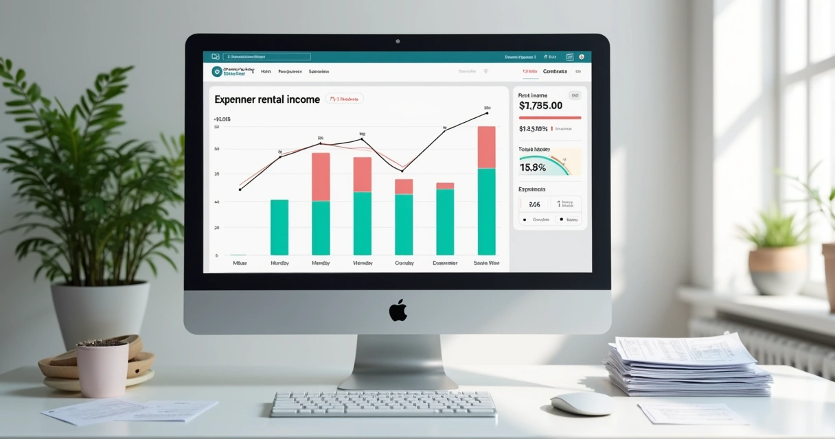Gráfico mostrando variações de saldo de aluguel ao longo do ano 