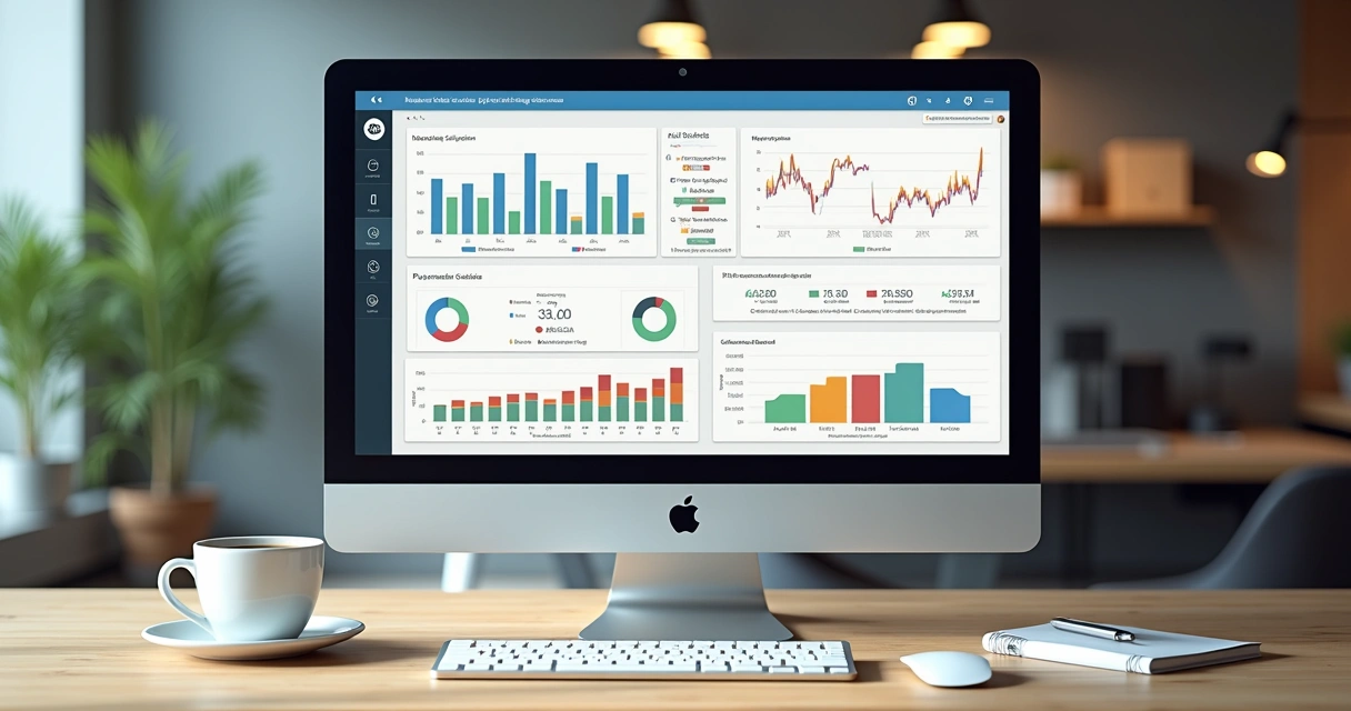 Dashboard com gráficos de satisfação do cliente 