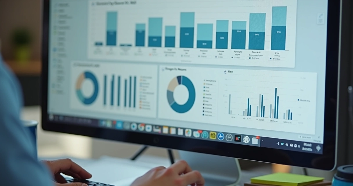 Análise de relatório de horas extras na tela do computador