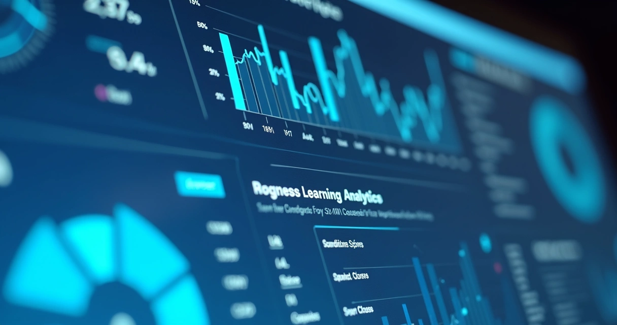 Painel de relatório de aprendizado mostrando dados de SCORM em um LMS 