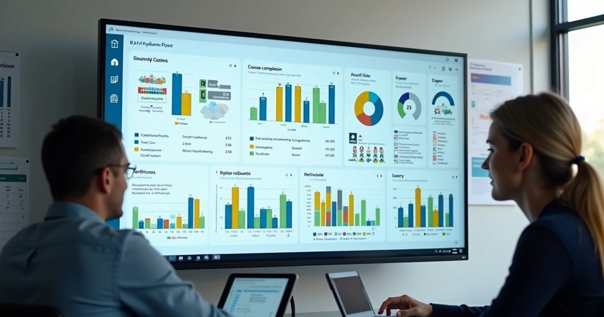 Dashboard de relatório de auditoria de compliance com gráficos e filtros de colaboradores 