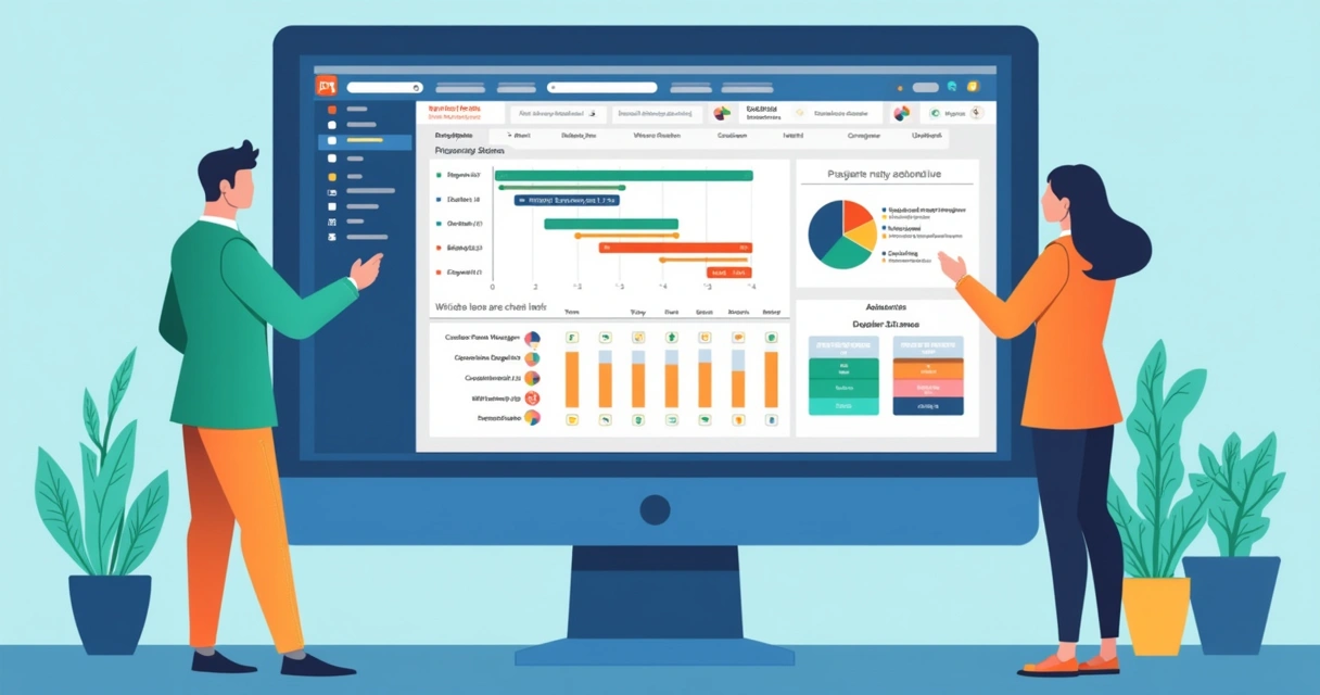Relatório visual de ausências da equipe em tela de computador. 
