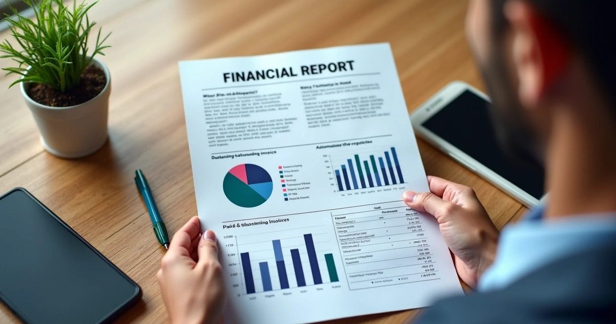 Relatório financeiro analisando recebimento de boletos 