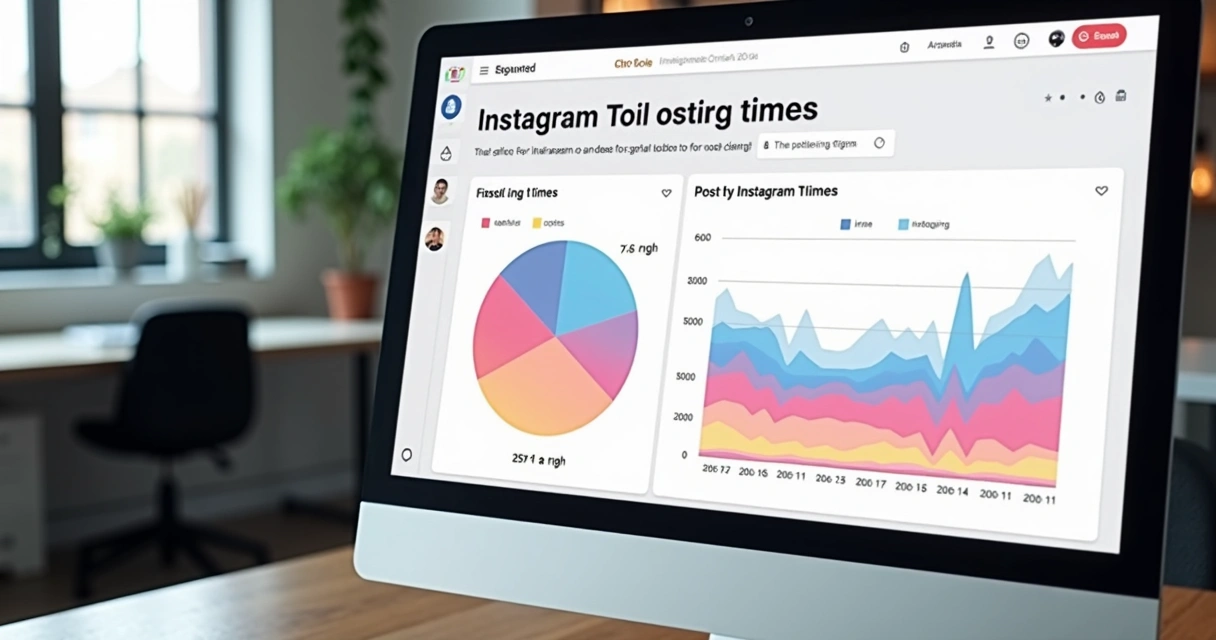 Relatório digital mostrando melhores horários de postagem no Instagram 