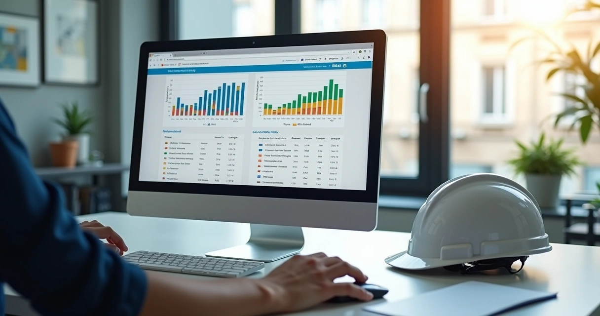 Tela de sistema mostrando relatório automatizado SST 