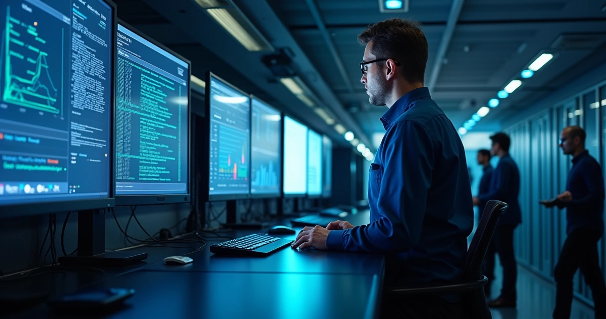 Relatório de backup sendo analisado em data center 