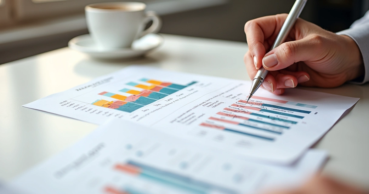 Fluxo de caixa de salão de beleza exibido em gráfico colorido, com anotações ao lado 