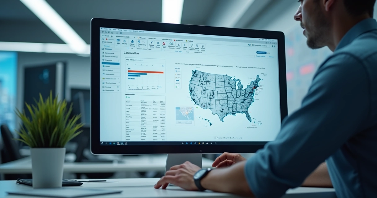 Tela de dashboard mostrando relatório de calibração 