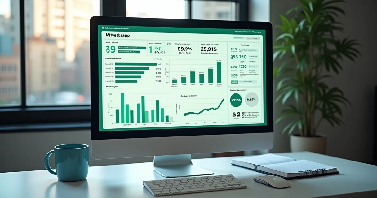 Relatório de atendimentos realizados via WhatsApp na tela do computador