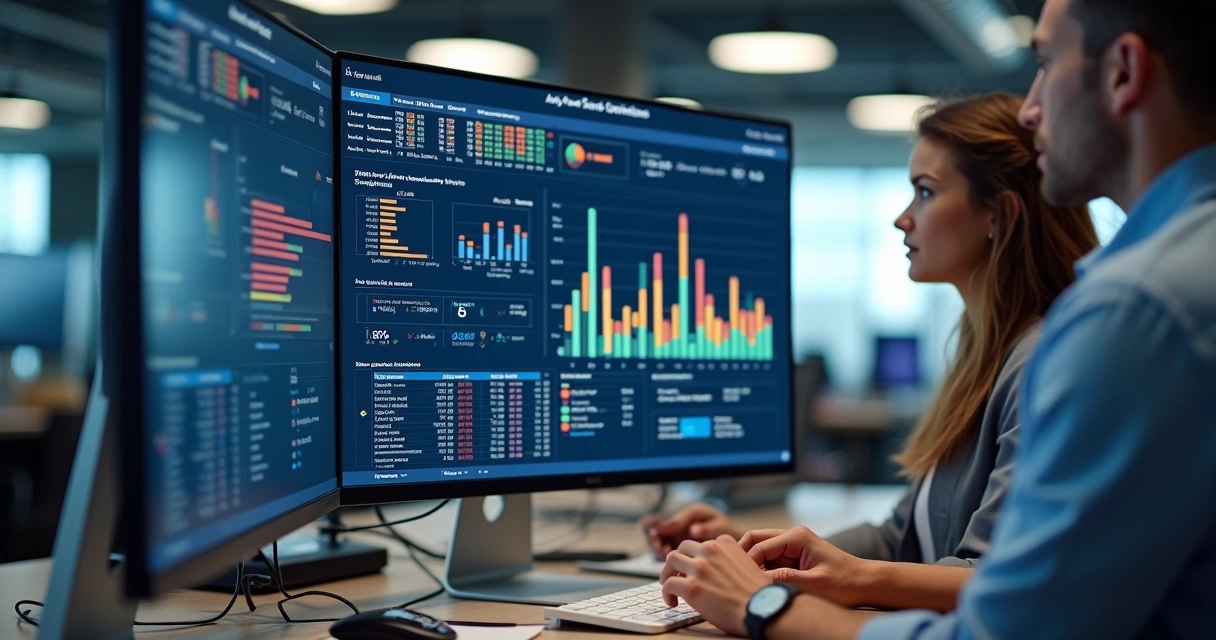 Tela de computador mostrando relatório de comissão de vendedores de autopeças com gráficos