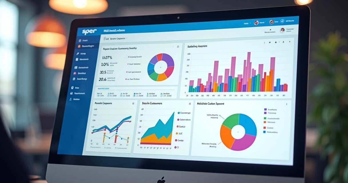 Dashboard colorido com gráficos de uso de cupons 