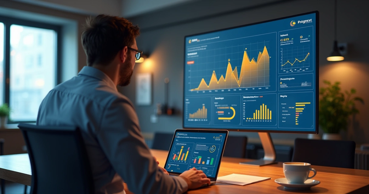 Dashboard digital de acompanhamento gráfico dos OKRs 