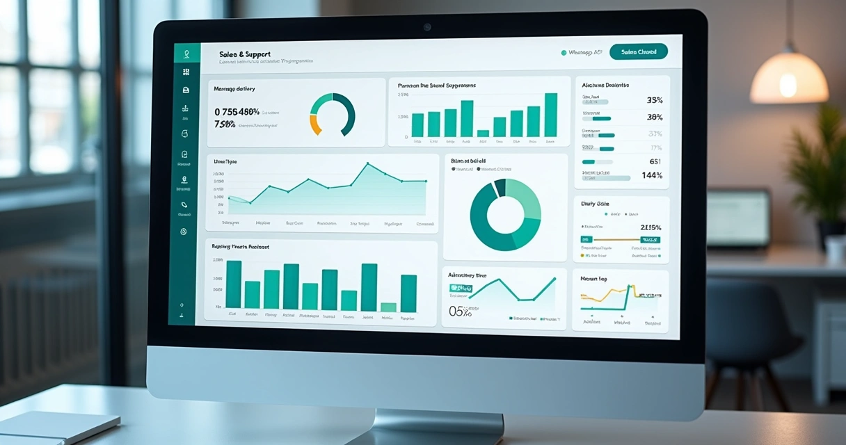 Relatório de desempenho de vendas e atendimento no WhatsApp 
