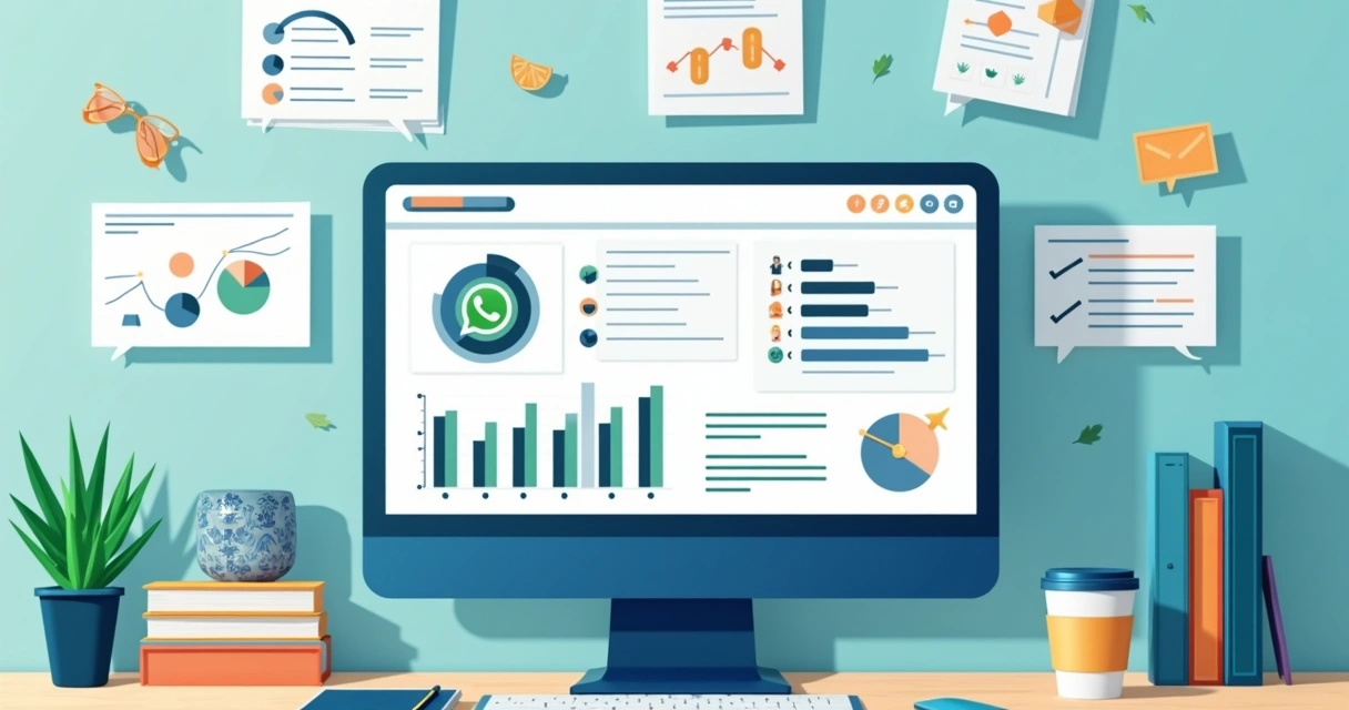 Painel de relatório diário de mensagens do grupo do WhatsApp. 