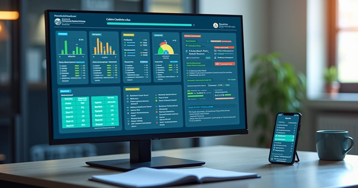 Painel digital exibe relatórios de calibração de sensores 