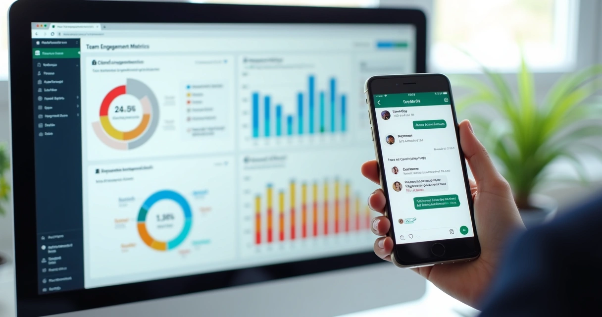 Relatório digital de engajamento da equipe de atendimento