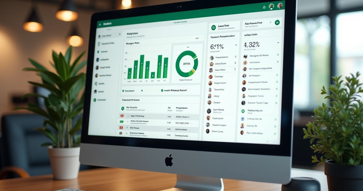 Tela de relatório de engajamento mostrando estatísticas de mensagens e reações no WhatsApp