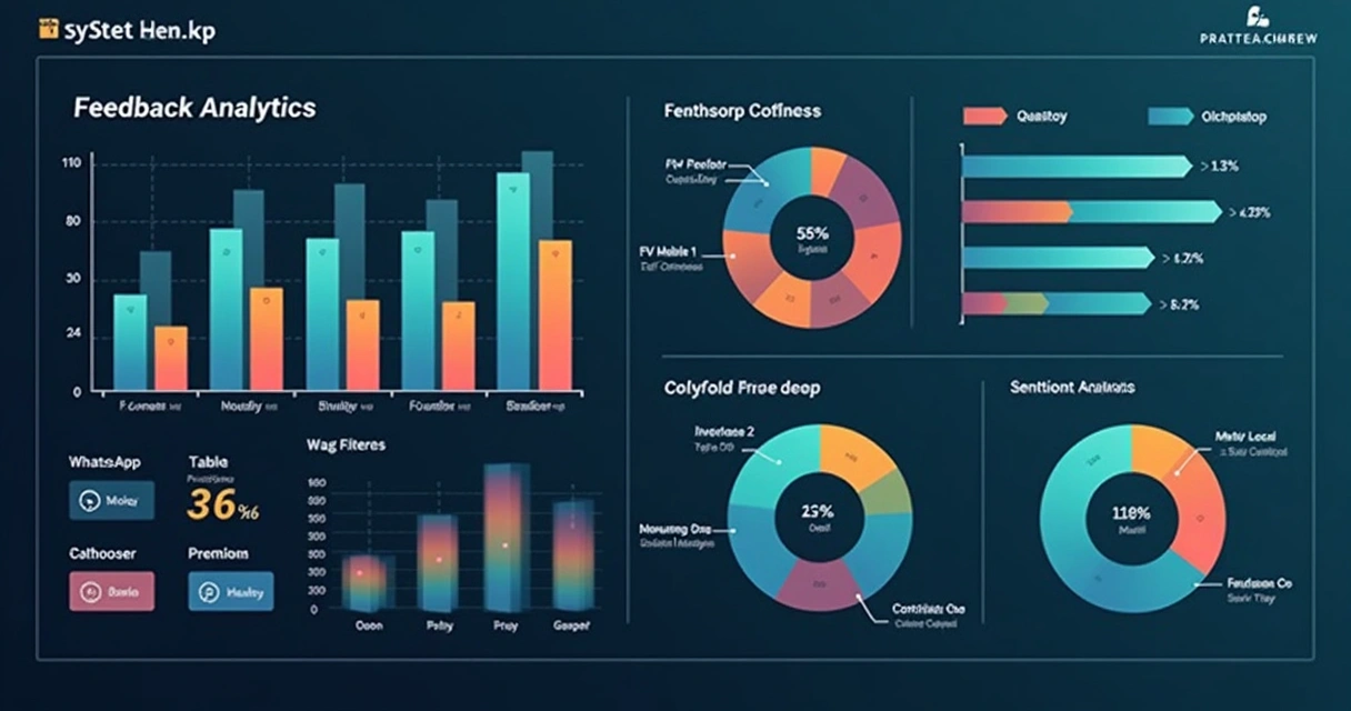 Relatório visual com gráficos de feedback de diferentes dispositivos